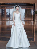 Swear Light Wedding Dress 2026 New Engagement Dress Dress Small Man Goes Out Yarn Fishtail Morning Robe Bride Toast Suit HZ0517
