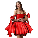 New 2026 Chest-Speaned High-End Feeling Short Dress Banquet Birthday Small Man Gold Breeze Evening Dress 1067 HZ0517