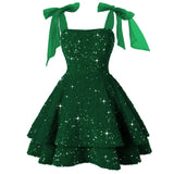 Shiny Liangli Short Back School Festival Dress 2026 Fine Shoulder Belt Short Ball Dresses Bow Cocktail Dress HZ0517