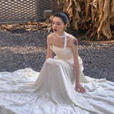New Chinese Morning Dress Woman 2026 Spring New Breast-Wielgment Certificate Engaged Bride Out Of The Cabinet To Shoot Breast Light Wedding Dress HZ0517