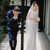 Wedding Dress 2026 New Travel Simple Fishtail Outdoor Lawn Wedding Bride Go Out French Light Wedding Dress HZ0517
