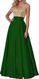 Women's Lien Rose Gold Evening Dresses Ball Dresses V-Necked Backs Of The Leadsmaid's Dresses Dinner Party Evening Dresses HZ0517