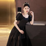 French Black Dingy Bheben Wind At The Runaway Princess Evening Dress Light Luxury Birthday Annual Meeting Presided Over The Graduation Dress HZ0517