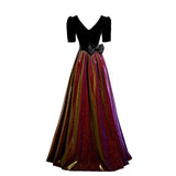 Black Long Banquet Evening Dress Women 2026 New Noble Elegant Thin Sleeve High-Sleeve Presided Dress HZ0517