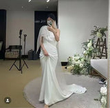 One-Shoulder Estrofishtail Light Wedding Dress 2026 Spring New Bride Wedding Welcome Dress Southeast Asia HZ0517