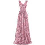 V-Neck Lute Long Evening Dress Party Thin Ball Dress Dress Dress High Sense HZ0517