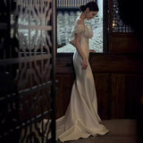 One-Word Shoulder French Light Wedding Dress 2026 New Bride Simple Fastern Go Out Yarn Super Fairy Temperament Fishtail Dress Skirt HZ0517
