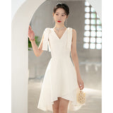 French Banquet Evening Dress Femininity Light Luxury Small Host Before The Short Summer Day Can Wear Small Dress HZ0517