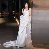 Scenic Light Wedding Dress 2026 New French Brae Fashion Bride Lace Go Out Yarn Tail Welcome Dress HZ0517