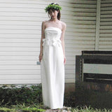 Small Small Wedding Dress Photography Sen Series Simple Breast-Wearing Dress Bridal Certificate Registration Daily Dress Woman HZ0517