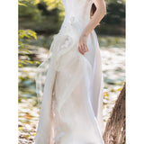 Brased Light Wedding Dress 2026 New Bridal Sen Genus Dreamy Dament Go Out Yarn Girl Small Man Dress Temperament HZ0517