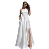 Light Wedding Dress 2026 New Fashion Pure Color Dress Bride Wedding Temperament Elegant Evening Dress HZ0517