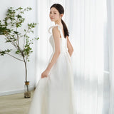Hanging The License Light Wedding Dress Simple Bride Engagement Dress Daily Can Wear A Yarn Of The French Lawn HZ0517