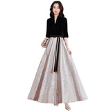 Banquet Evening Dress Women's 2026 New Temperament Show Performance Choir Dress Black Long Dress HZ0517