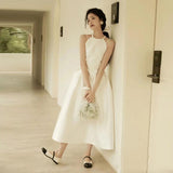 French Light Wedding Dress 2026 Spring New Simple Densified Engagement White Certificate Registration Small Individual Dress HZ0517
