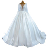 Wedding Dress 2026 New Slim Punt Skirt Tug-Tail Wedding Dress Large-Size Silk And Satin Handmade Pearl HZ0517
