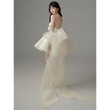 Morning Dress Small Man Dinner Party Birthday Party Party Small Dress Light Small Small Group Brigade Pat Wedding Dress HZ0517