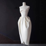 Brasing Light Wedding Bridal Temperament Niche High-End Feeld Set Of High-End Light Luxury French Evening Dress HZ0517