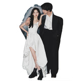 French Slings Light Wedding Dress Small Bride White Thin Simple Dress Skirt Short Fascling Card Yarn HZ0517