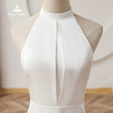 Fishtail Dress Woman Wedding 2026 New Feterns Overseas Warehouse Southeast Asia Bare Back Hanging Neck Temperament Elegant Light Wedding Dress HZ0517