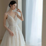 Mori Lingsing Sling Light Wedding Dress 2026 New Bridal Super Fairy Dream Go Out Yarn Korean Princess Wind Small Tail Dress HZ0517