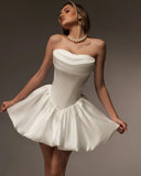 Short-Sized Tset-And-Light Wedding Dress 2026 New Photo Travel Photo Shoots Out Yarn Ivory White Temperament Small Dress HZ0517
