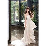 Fairy Sweet Petal-Smeared Korean Bridal Bridal Bridal Bridal Bridal Dress 2026 New Travel Fashion Light Wedding Dress HZ0517