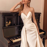French-Style State Fishtail Wedding Dress With Simple Travel Shot Out Of The Light Wedding Dress Towel Tail Dress HZ0517