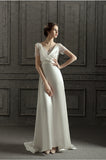 New Light Wedding Dress 2026 Spring Temperament Simple French Retro Fasting Bridal V Collar Yarn HZ0517