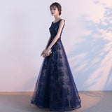 Tibetan Blue Evening Dress Women 2026 New Usually Can Wear Temperament Banquet Simple Generous Lace Dress Long HZ0517