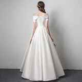 French Light Wedding Certificate Registration Dress Small White Dress Density Out Yarn Style Small Man Bride Engaged HZ0517