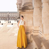 Evening Dress Dress With Sleeveless Splicing Dress Temperament Thin Engagement Student Art Exam Birthday Banquet HZ0517