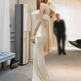 Evening Dress Fishtail Banquet Slimming Bride Birthday Party Annual Host Temperament Dress Woman HZ0517