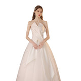 Bride Wedding Light Wedding Dress 2026 New Rice White Densate Engagement Temperament Long Bram Dress Dress Dress Yarn HZ0517