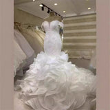 Customers For 2026 New Wedding Dress Word Shoulder Long-Sleeved Nail Pinfish Tail Bag Sexy Thin Tail HZ0517
