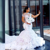 Lace Tail Wedding Dress 2026 African New Bride Wedding Wedding Dress Dress Dress HZ0517