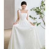 Hanging The License Light Wedding Dress Simple Bride Engagement Dress Daily Can Wear A Yarn Of The French Lawn HZ0517