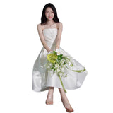 Tendered Denatous Evening Dress 2026 New Engagement Marriage Certificate Small Small Light Wedding Dress With Thin Temperament Dress HZ0517