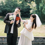 Bridal Marriage Certificate Registration Small White Dress 2026 New Super Xian Sen Family Travel Shooting Simple Light Wedding Dress HZ0517