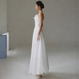 French Light Wedding Dress 2025 New Bridal Simple Fading Dress Long Bridal Wedding Dress Go Out Light Wedding Dress HZ0517