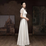 Bride Toast 2026 Spring New White Dingy Bubble Sleeve Banquet Host Engagement Wedding Light Wedding Dress HZ0517
