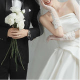 Korean-Style State Light Wedding Dress 2026 New Bridal French Brao Shoot Simple Thin Wedding Dress HZ0517