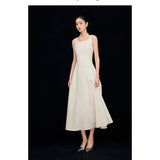 French White Dress Winter New Engagement Dress Dress Women Can Usually Wear Fashion Thin High Temperament Dress HZ0517