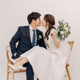 Travel Shot Wedding Dress 2026 New Korean Version Of V-Necked Dens, Simple Body-To-Marriage Small Banquet Evening Dress Woman HZ0517