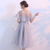 Mid-Long Overseas Warehouse 2026 New Gray Sister Dress Bridesmaid Group Thin Evening Dress Girl HZ0517