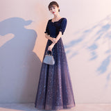 Evening Dress Women 2026 New Starry Temperament Fairy Banquet Dress Grand Choir Host Performance Suit HZ0517