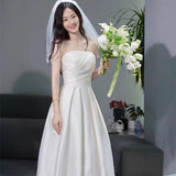 Tendered Denatous Evening Dress 2026 New Engagement Marriage Certificate Small Small Light Wedding Dress With Thin Temperament Dress HZ0517