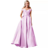 Wish-Shouldered Stew Formal Dress 2026 New Simple Shoulder Multi-Color Evening Dress Dress HZ0517