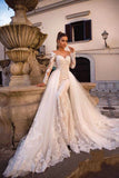 White Breasted Wedding Dress Lace Big Tail 2026 New Fashion Temperament Temperament Dignified Lady Atmospheric Wedding Dress HZ0517
