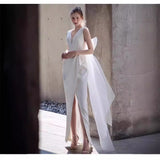 French Hepburn Light Luxury Wedding Bride Go Out Yarn Simple Temperament To Welcome The Famous Banquet Dinner HZ0517